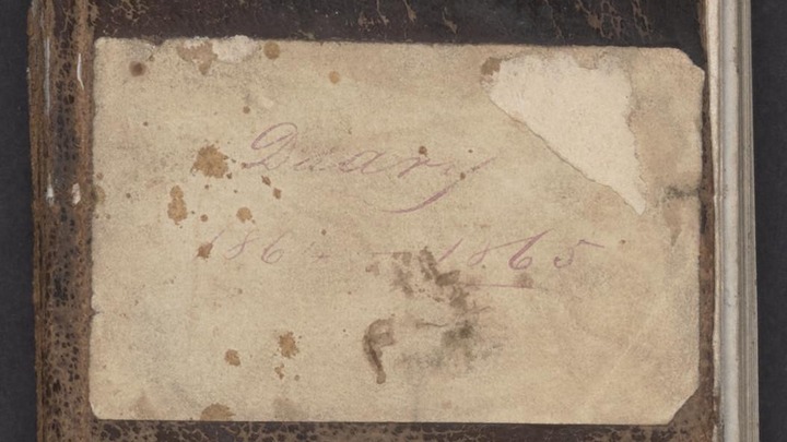 Front cover of civil war diary