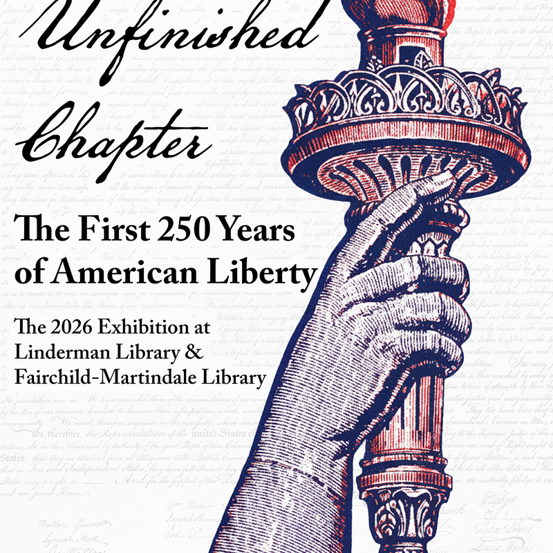 Exhibit logo for "Unfinished Chapter: The First 250 Years of American Liberty"